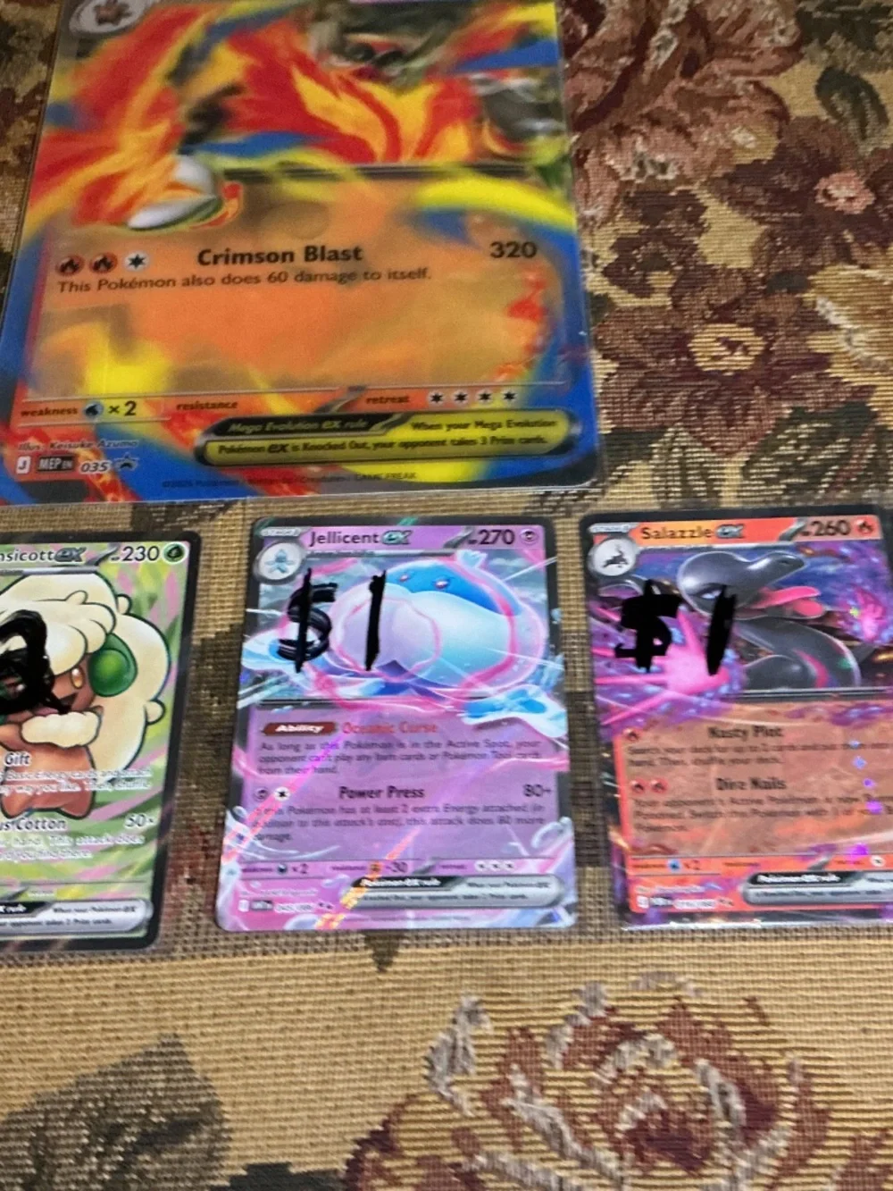 8 Pokemon Cards Jumbo and Regular size cards All ex Cards